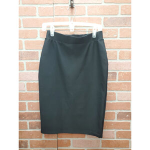 Women's New Mix Black Knee Length Skirt. Size L #2